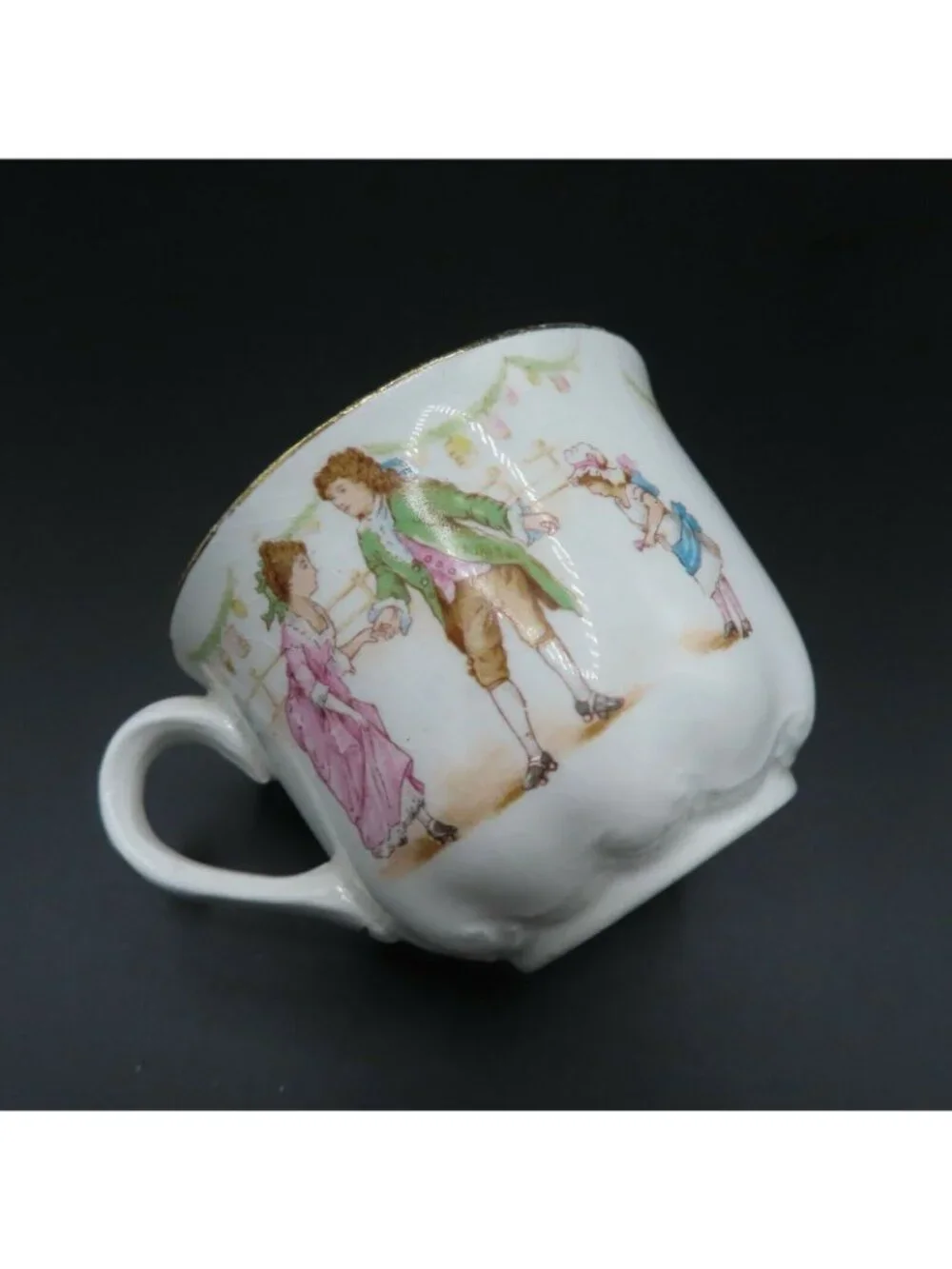 VTG Crown Warranted Halloween Dance Party Children Plate Saucer Tea Cup Set